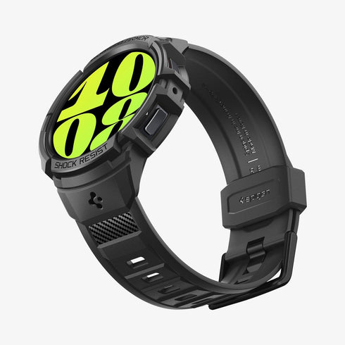 ACS06488 - Galaxy Watch 6 Classic (47mm) Case Rugged Armor Pro in black showing the front
